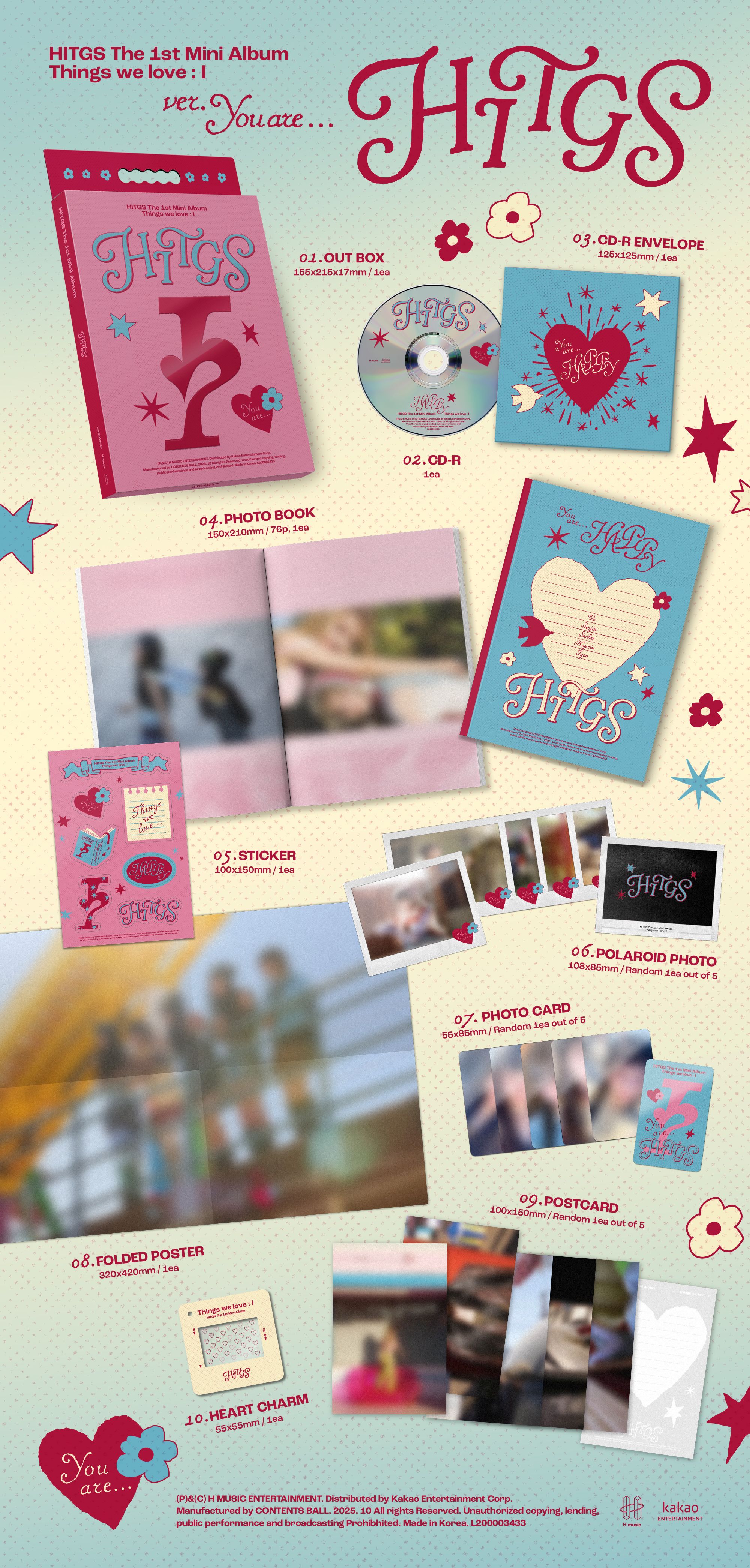 HITGS (힛지스) - The 1st Mini Album - Things we love : I [2종 중 랜덤 1종]