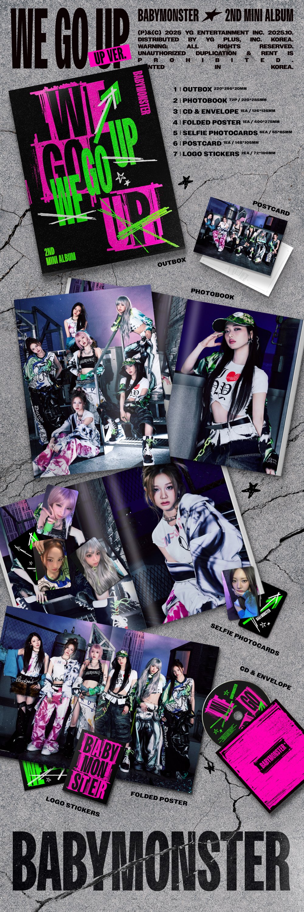[특전이벤트] BABYMONSTER - 2nd MINI ALBUM [WE GO UP] UP Ver.