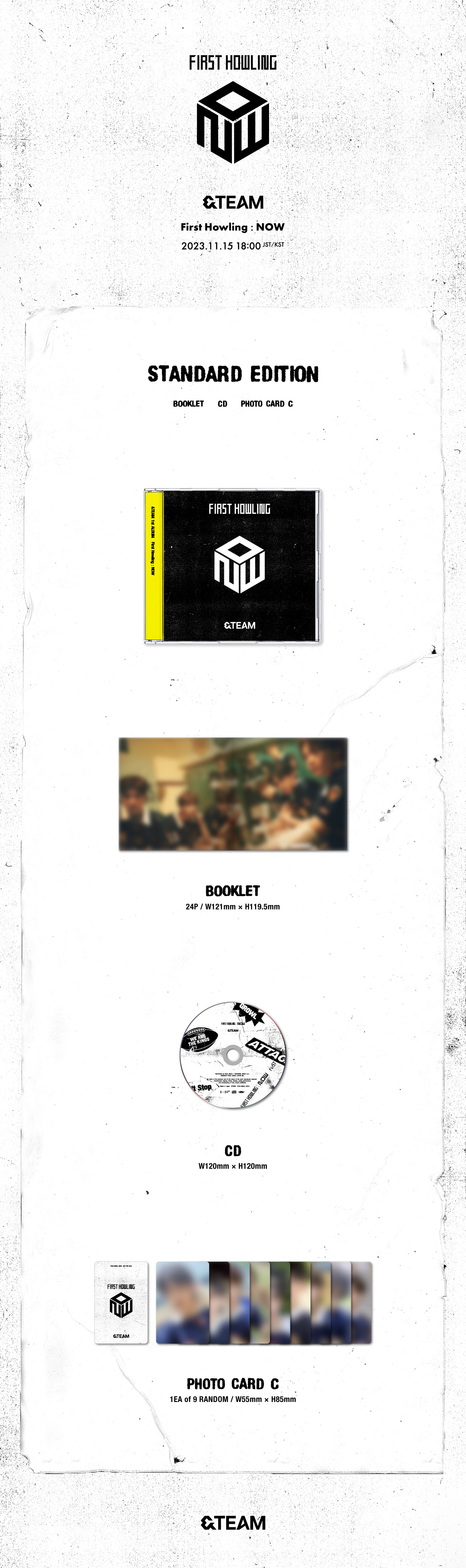 앤팀 (&TEAM) - 1st ALBUM『First Howling : NOW』STANDARD EDITION [수입/일본반]