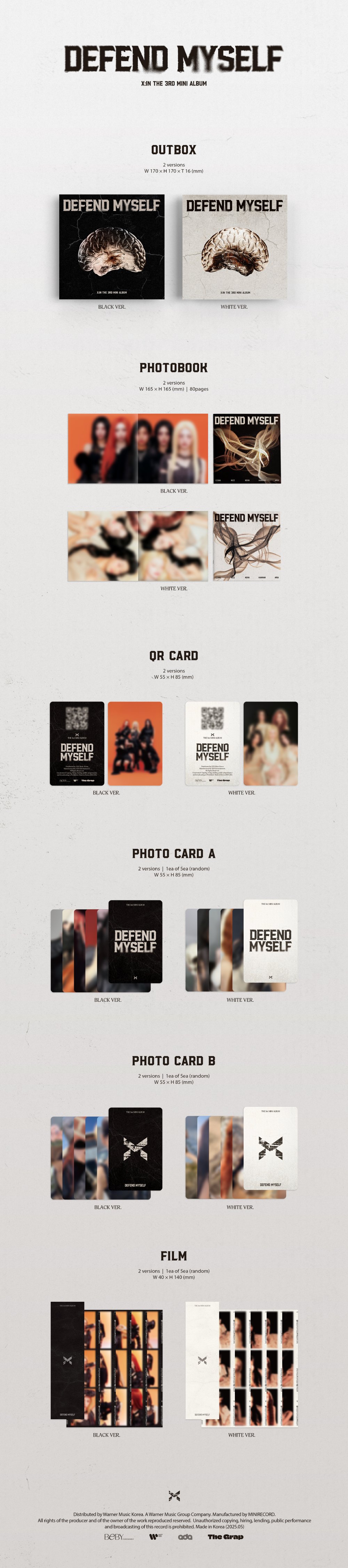 X:IN (엑신) - 미니 3집 [Defend Myself] [Photobook platform Ver.] 2종 세트