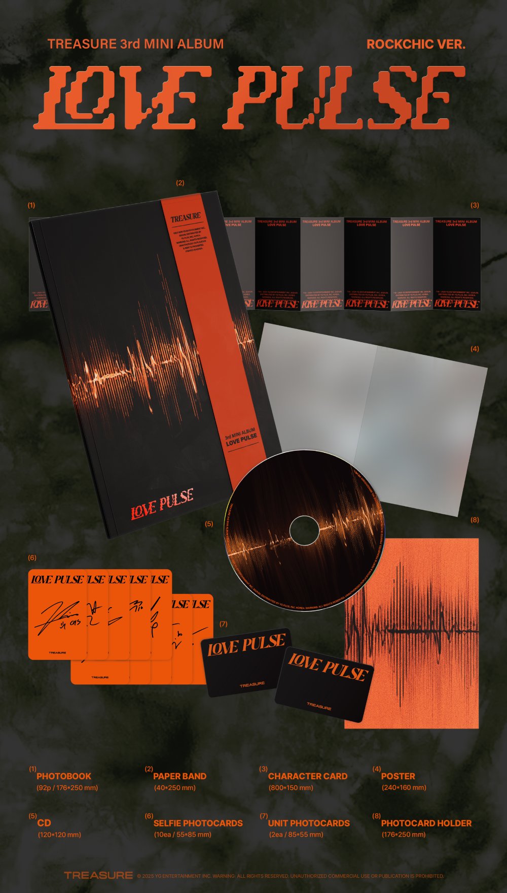 [특전이벤트] TREASURE 3rd MINI ALBUM [LOVE PULSE] ROCKCHIC VER.