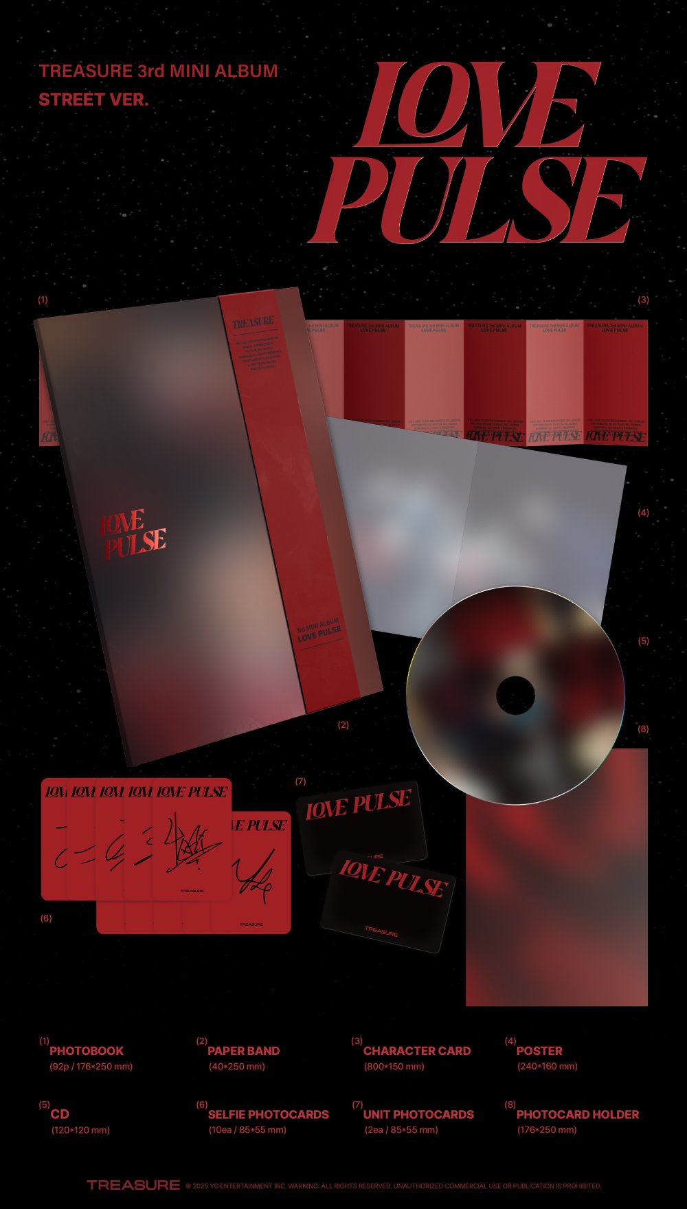 [특전이벤트] TREASURE 3rd MINI ALBUM [LOVE PULSE] METAL / STREET / ROCKCHIC VER. SET 