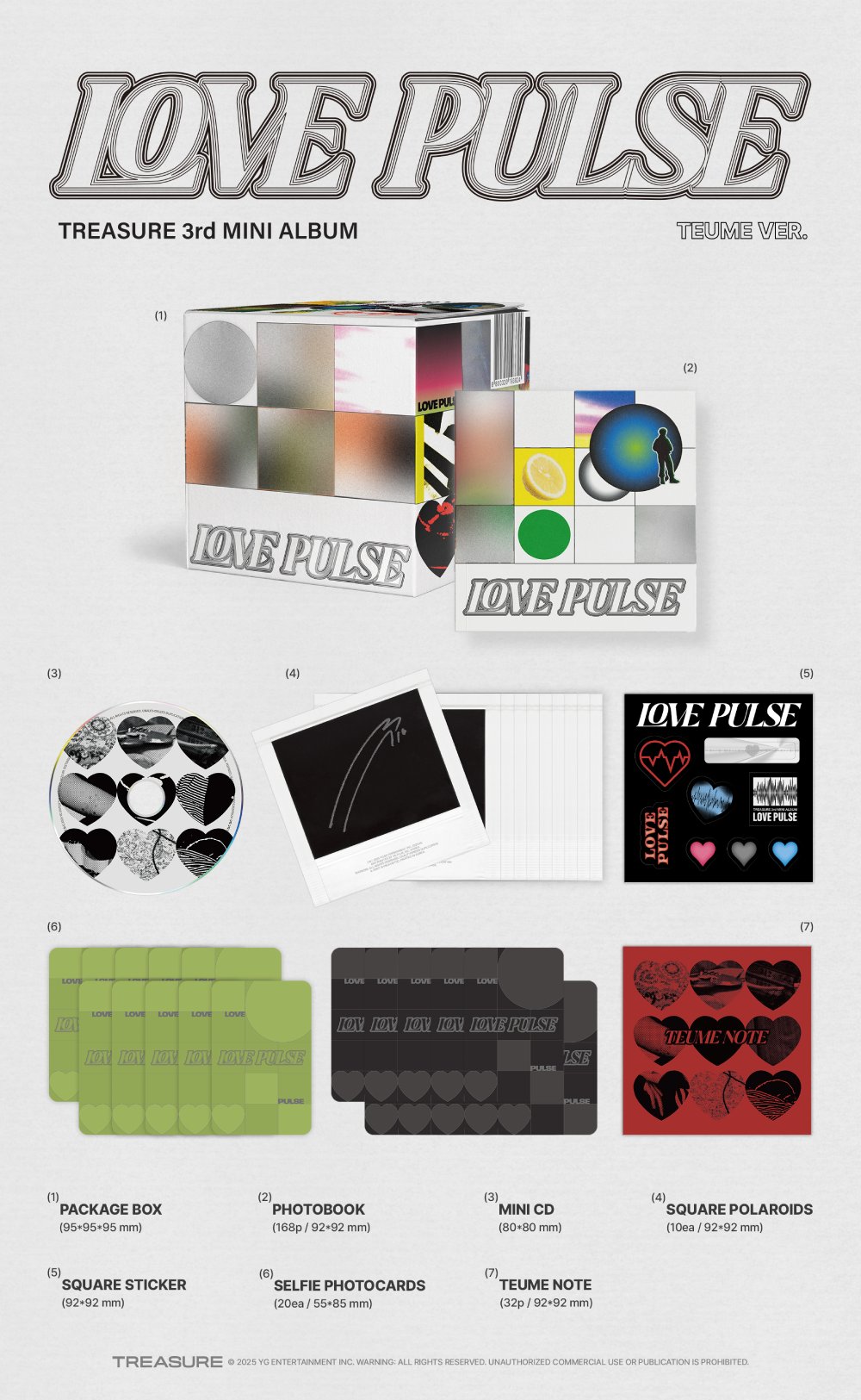 TREASURE - 3rd MINI ALBUM [LOVE PULSE] TEUME VER.