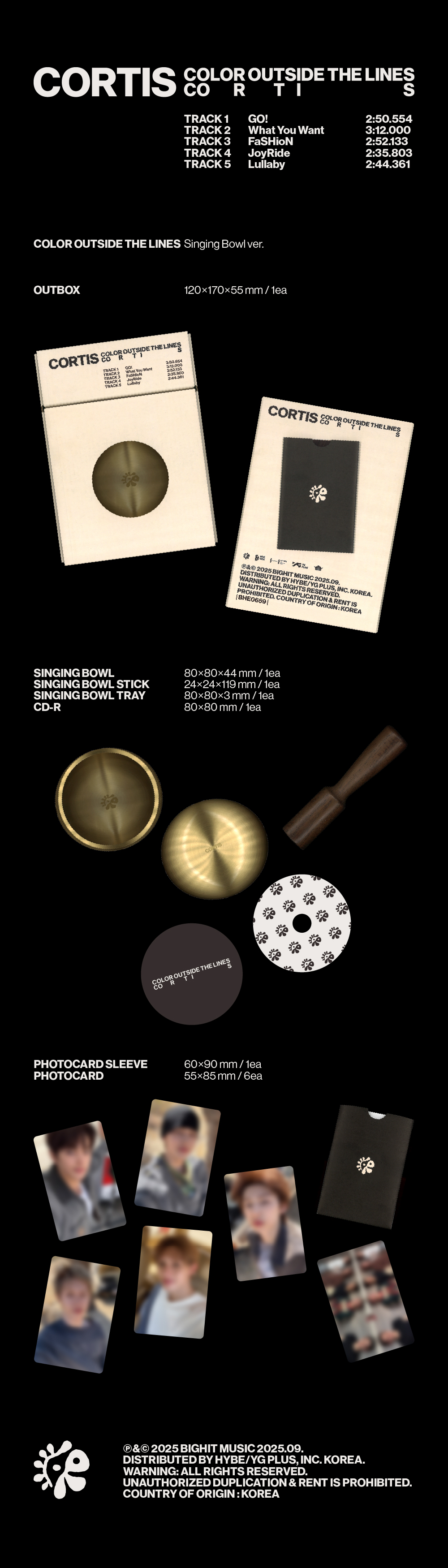 [복사] 코르티스 (CORTIS) - The 1st EP [COLOR OUTSIDE THE LINES] (Singing Bowl ver.)