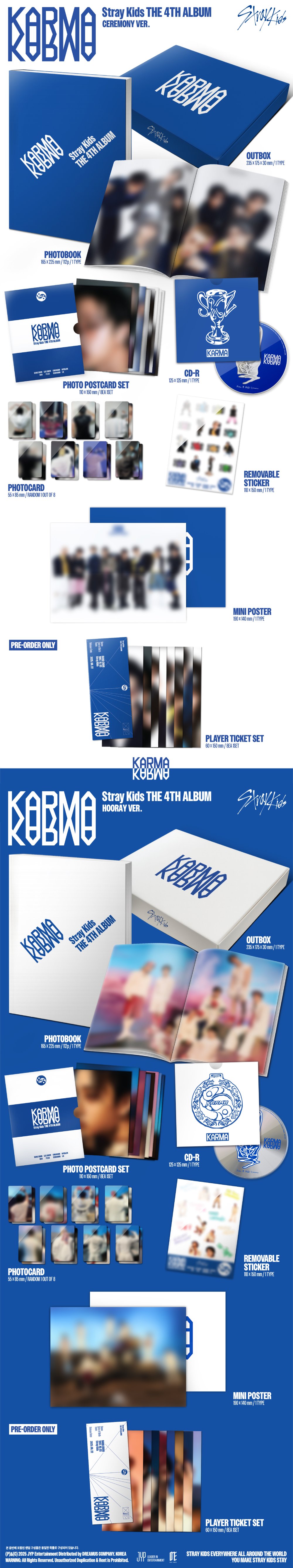  스트레이 키즈 (Stray Kids) - 정규 4집 [KARMA] (CEREMONY VER., HOORAY VER.)